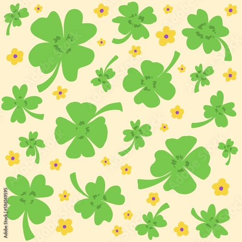 seamless pattern with clover