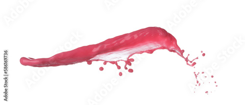 Red tomato strawberry juice pour set water shape form, Red blood wave fall in air. Abstract cloud fly, Red Wine colored splash spill in Air. White background Isolated high speed shutter, freeze motion