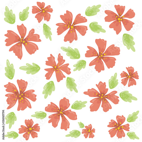 seamless pattern with flowers 
