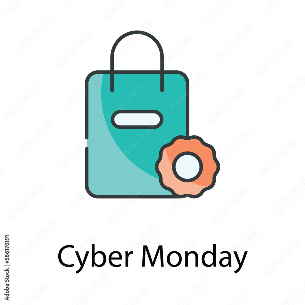 Cyber Monday icon. Suitable for Web Page, Mobile App, UI, UX and GUI design.