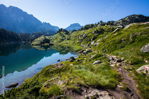 Summer landscape in Aiguestortes and Sant Maurici National Park, Spain