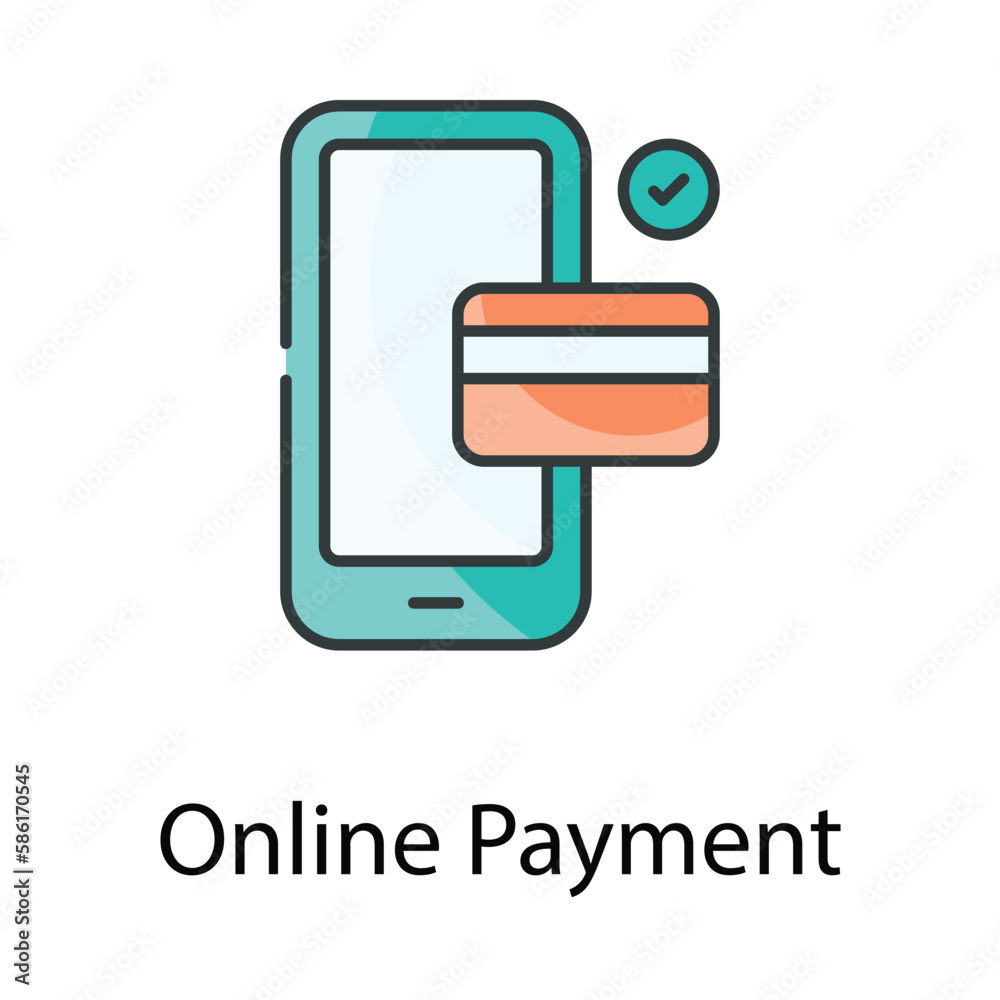 Online Payment icon. Suitable for Web Page, Mobile App, UI, UX and GUI design. Online Payment icon. Suitable for Web Page, Mobile App, UI, UX and GUI design.