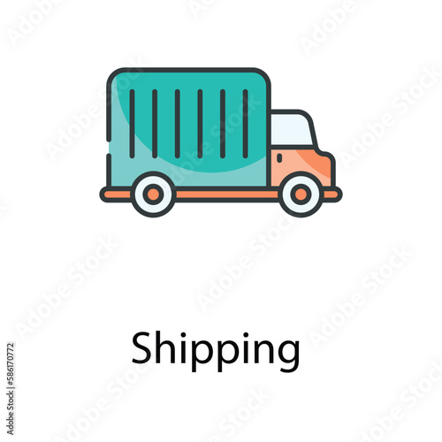 Shipping  icon. Suitable for Web Page, Mobile App, UI, UX and GUI design.