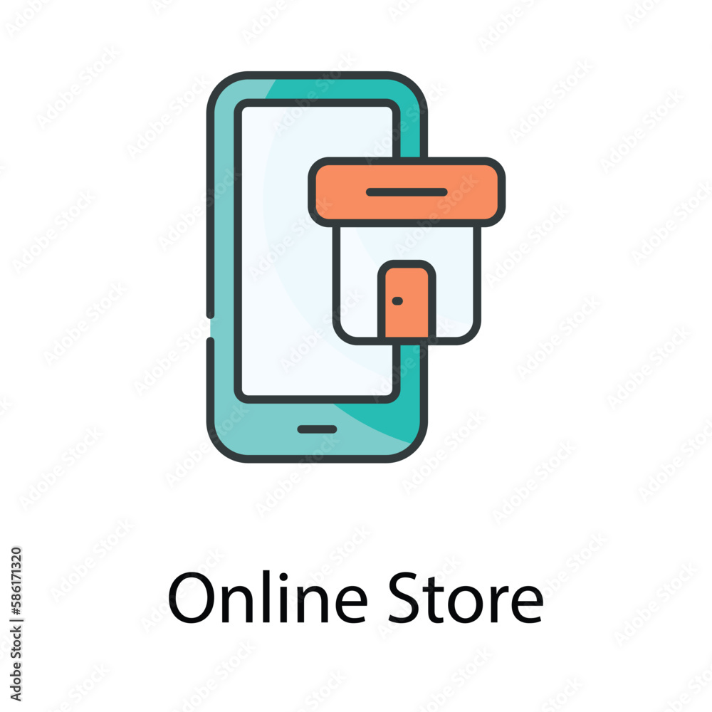 Online Store icon. Suitable for Web Page, Mobile App, UI, UX and GUI design. Online Store icon. Suitable for Web Page, Mobile App, UI, UX and GUI design.