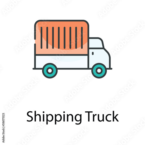 Shipping Truck icon. Suitable for Web Page, Mobile App, UI, UX and GUI design.