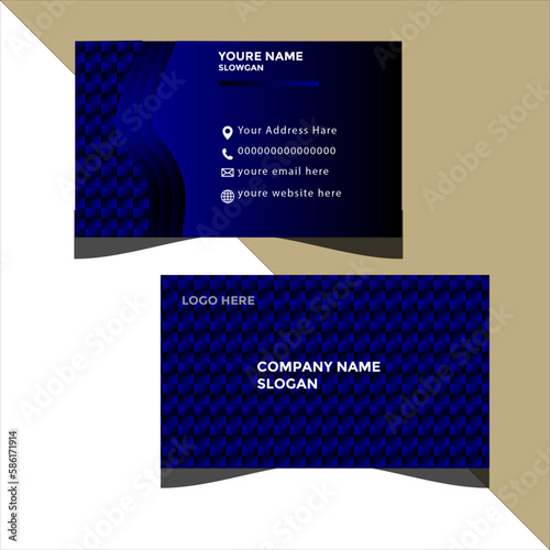  Vector business card template. Visiting card for business and personal use. Vector illustration design
modern business card design . double sided business card design template . blue business card .