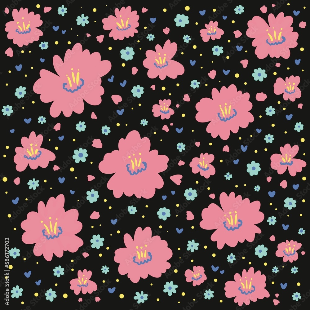 seamless pattern with flowers seamless pattern with flowers
