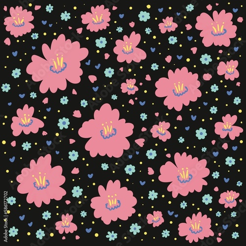 seamless pattern with flowers