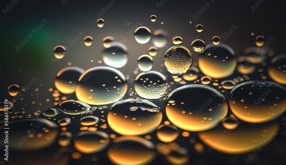 Abstract background with water drops, generative AI. Abstract background with water drops, generative AI.