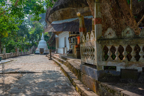 Mulkirigala rock temples at Sri Lanka photo