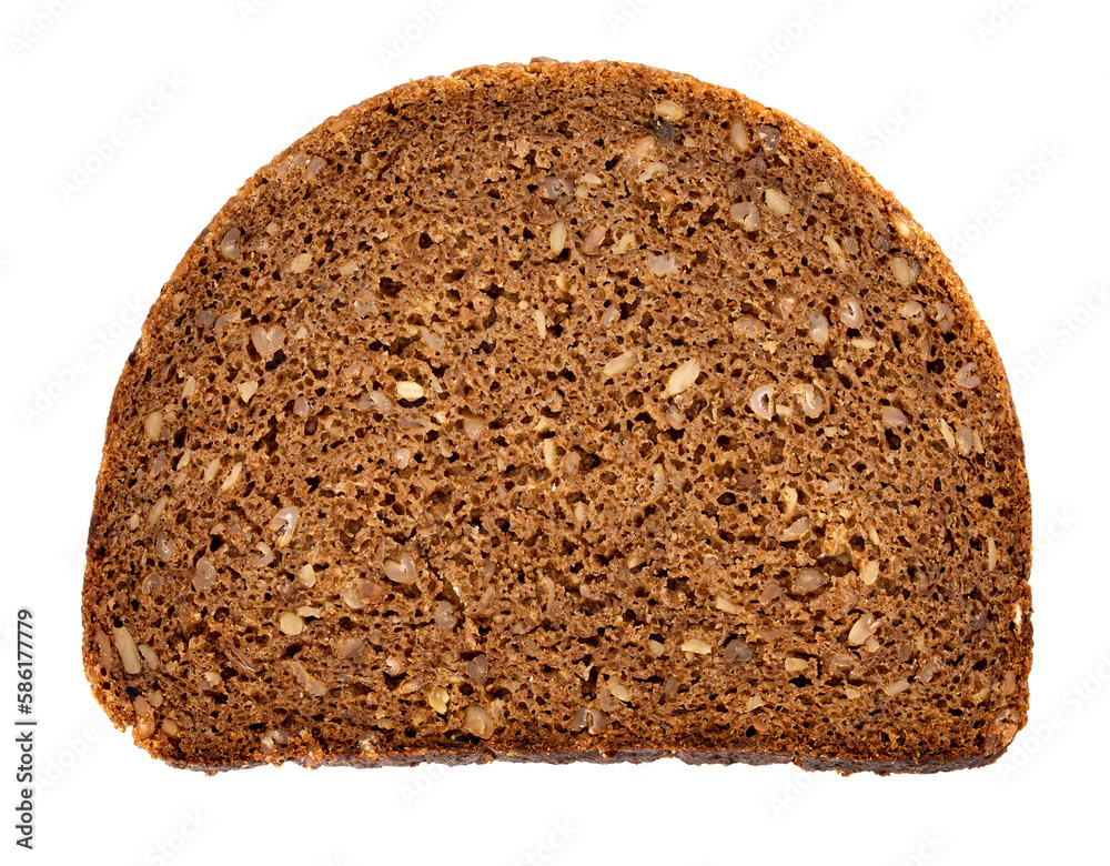 isolated photo of slice of rye bread isolated photo of slice of rye bread
