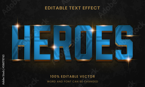 Super Hero 3d editable text effect