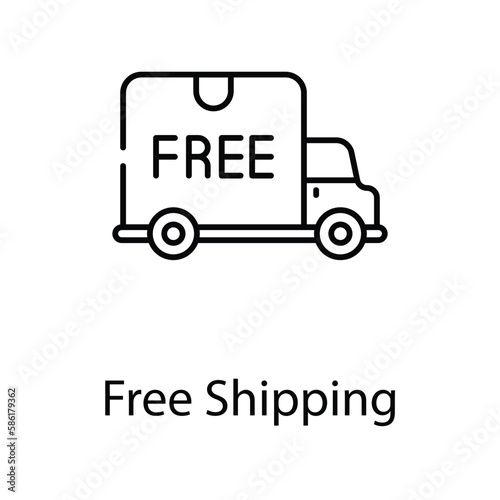 Free Shipping icon. Suitable for Web Page, Mobile App, UI, UX and GUI design.