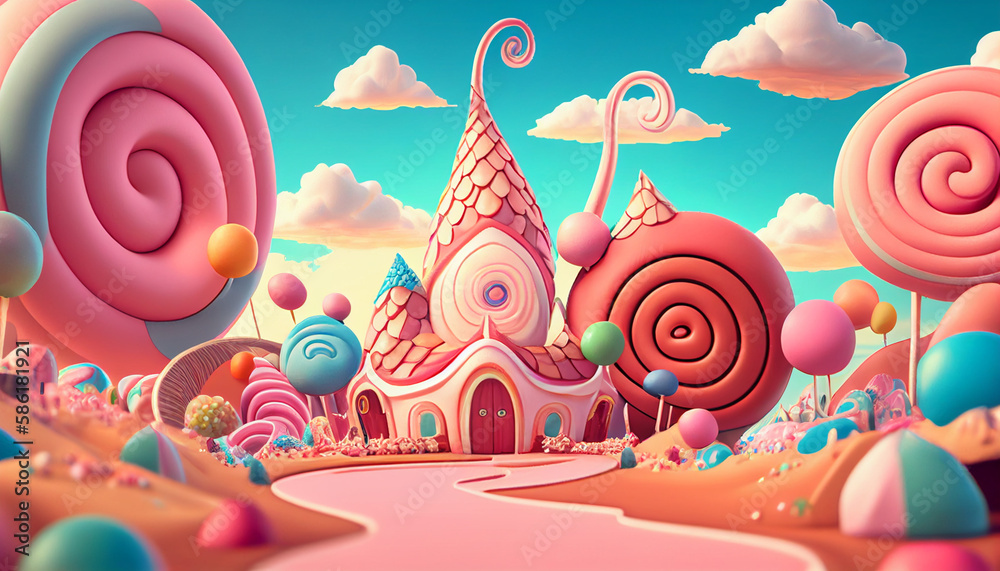 AI generates illustrations candy world AI generates illustrations candy world