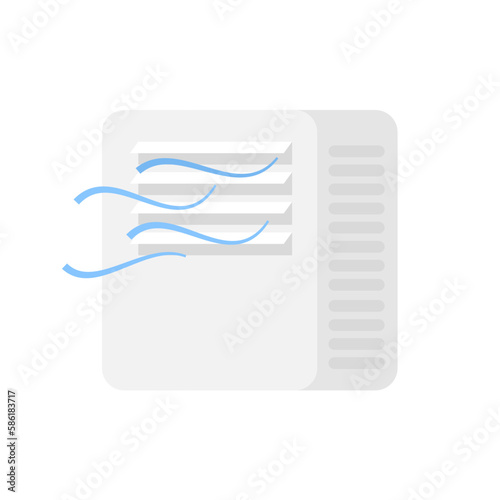 The portable air conditioner illustration on isolated background.