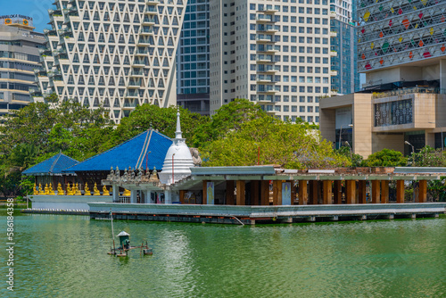 Gangarama Seema Malakaya buddhist temple at Colombo, Sri Lanka photo