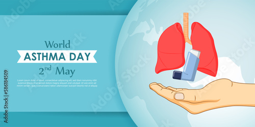 Vector illustration for World Asthma Day May 2