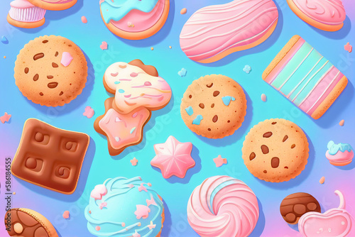 AI generates illustrations sweet food