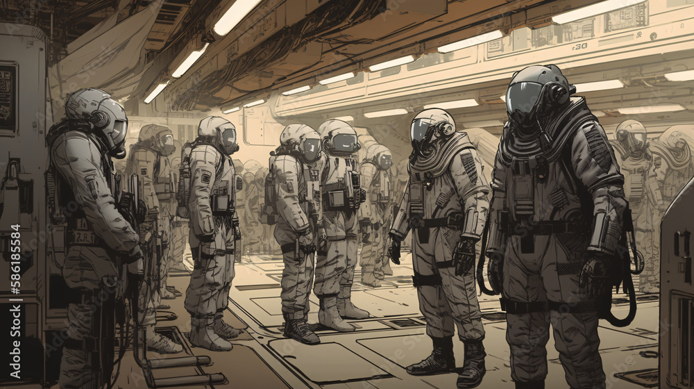 Future space men getting ready for exploration generative ai Future space men getting ready for exploration generative ai