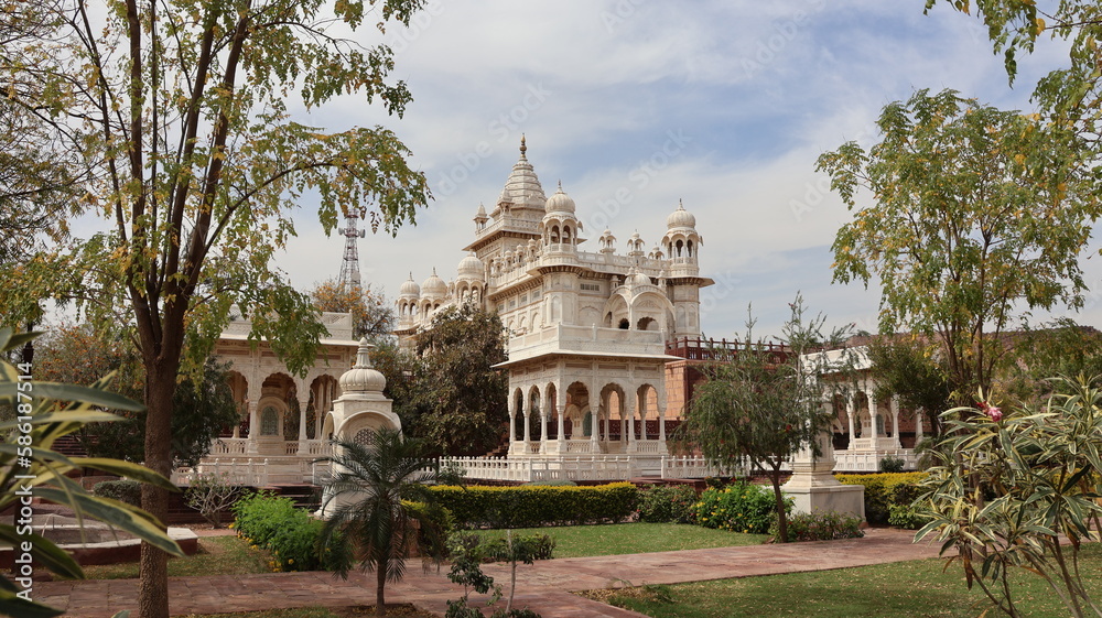 Jodhpur, Rajasthan, India 2nd March 2023: The Jaswant Thada is a cenotaph located in the blue city Jodhpur, Rajasthan. Visuals of beautiful Rajasthan Heritage. Used by Rajputs of marwar for cremation