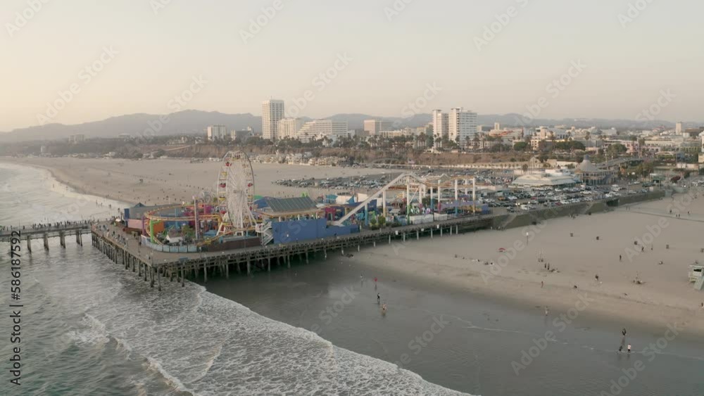 Santa Monica Pier at sunset. Los Angeles. Santa Monica Pier at sunset. Los Angeles.