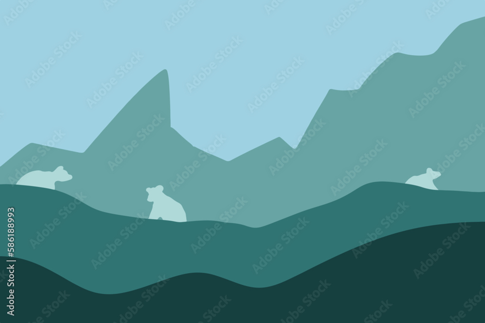 mountain landscape illustration mountain landscape illustration