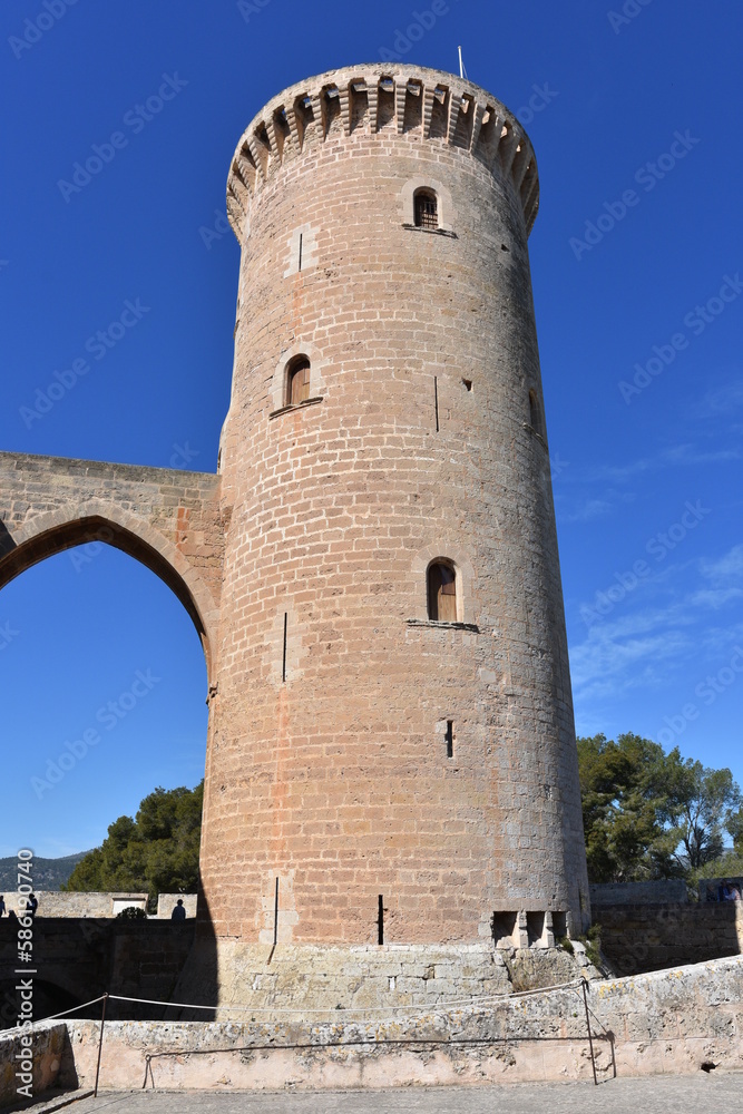 Castle de Bellver, Palma de Mallorca, island Baleares, Spain, historic, 
