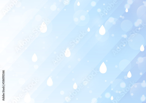 雨降る梅雨のキラキラ背景