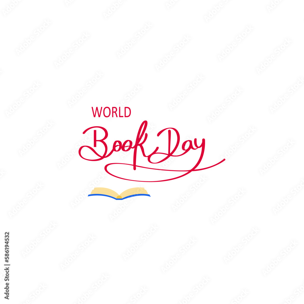 world book day, find your world with the book. Creative design with white background.