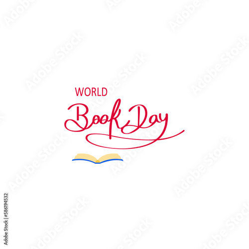 world book day, find your world with the book. Creative design with white background.