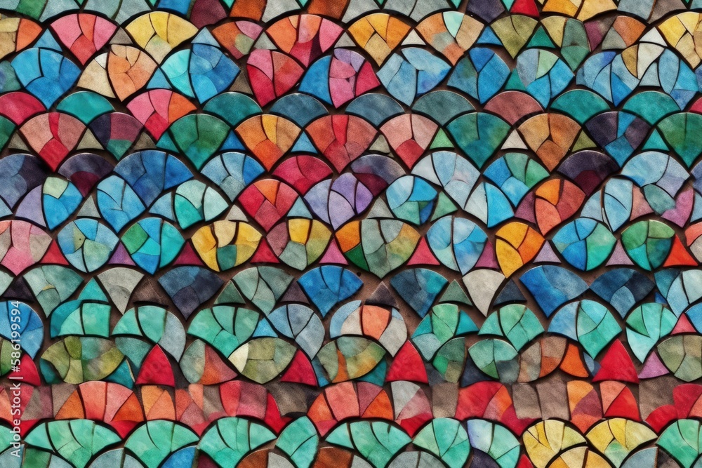 vibrant and abstract painting with various colors and shapes created with Generative AI technology vibrant and abstract painting with various colors and shapes created with Generative AI technology