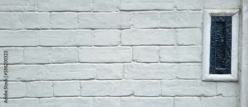 White bricks wall background