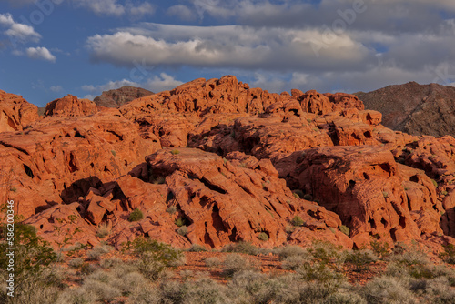 Lake Mead National Recreation Area's Bowl of Fire Rock Formations in the Morning