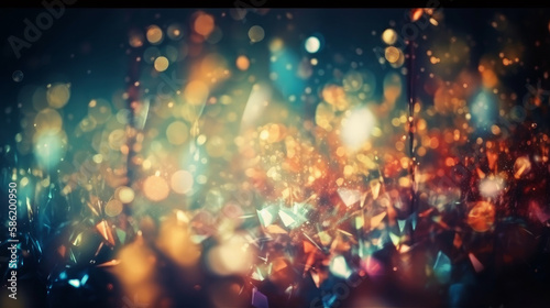 Shine confetti background. Illustration AI Generative