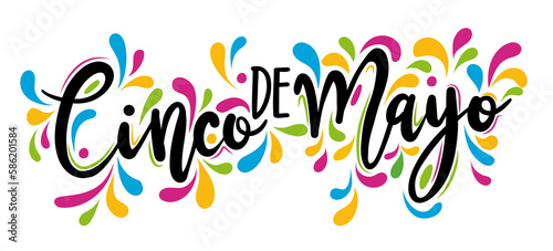 Cinco de Mayo, fifth of May in Mexico - Halloween quote on white background with beautiful Mexican sugar skull.  Good for t-shirt, mug, home decoration, gift, printing press. Holiday quote. 