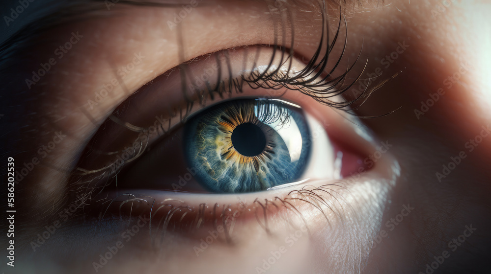Fototapeta premium Human eye. Illustration AI Generative
