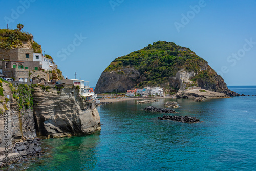 View of Sant'Angelo town at Ischia island, Italy