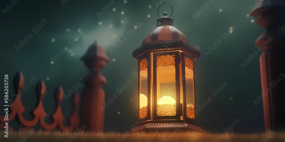 Ramadan kareem Decoration background Illustration . Generative AI Ramadan kareem Decoration background Illustration . Generative AI