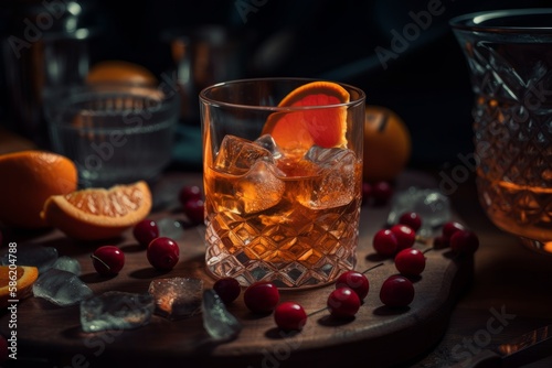 Glass of old fashioned brandy.