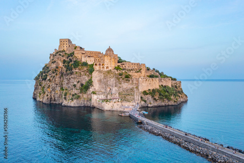 Castello Aragonese off the coast of Italian island Ischia