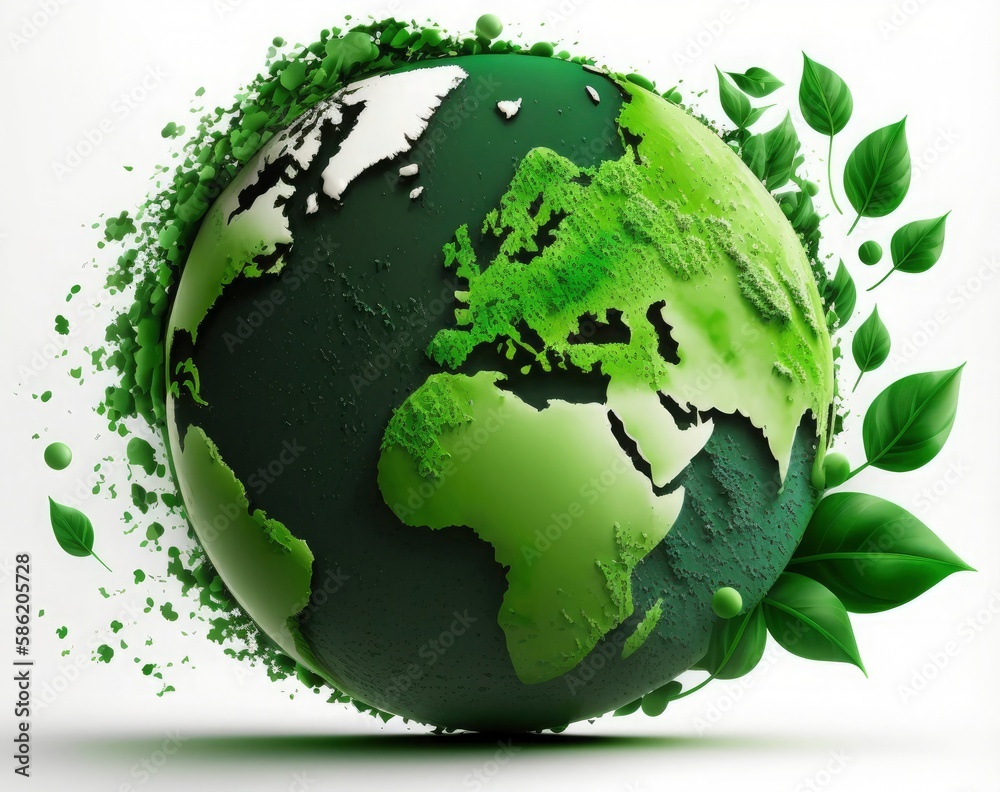 World Earth day concept. Illustration of the green planet earth on a white background. earth day poster, banner, card, APRIL 22, Saving the planet, environment, Planet Earth, Generate Ai World Earth day concept. Illustration of the green planet earth on a white background. earth day poster, banner, card, APRIL 22, Saving the planet, environment, Planet Earth, Generate Ai