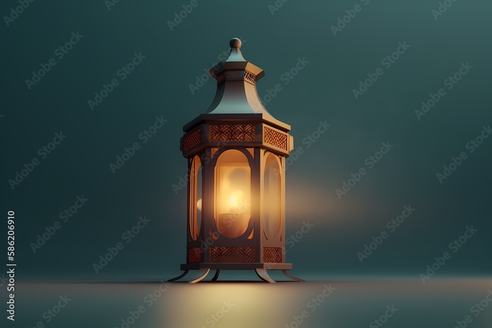 Ramadan Kareem - islamic muslim holiday background Illustration Generative AI