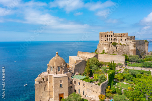 Castello Aragonese off the coast of Italian island Ischia