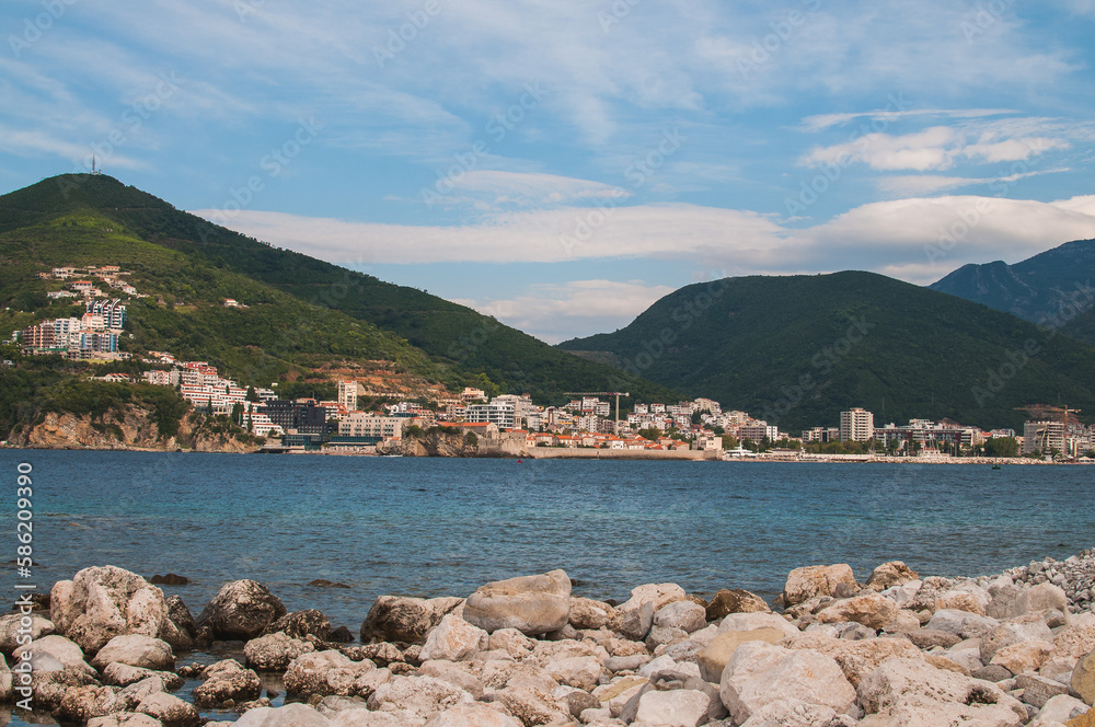 View of the old town of Budva, Montenegro.