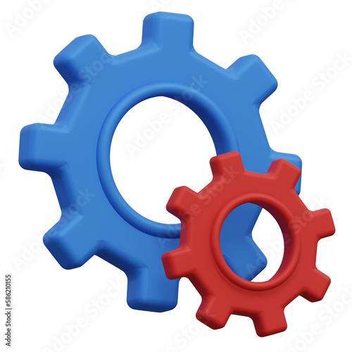 maintenance 3d render icon illustration with transparent background