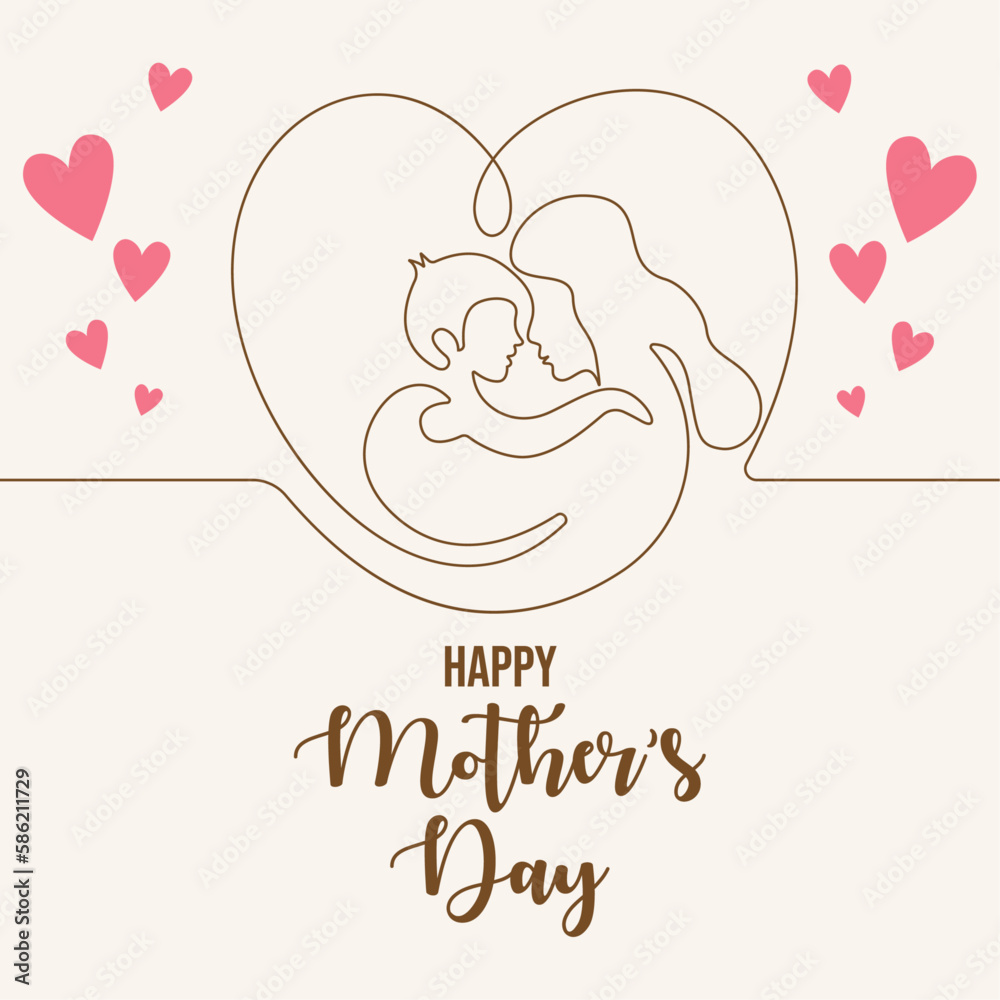 Happy mothers day greeting card design background Happy mothers day greeting card design background