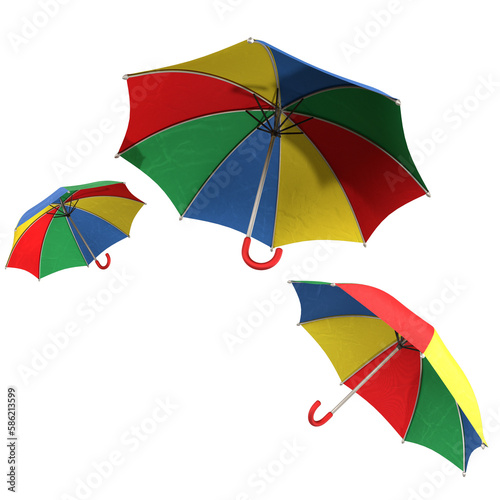 colorful parasol from brazil carnival or frevo photo