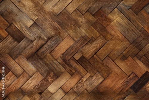 Illustration of Wooden Floor Texture Close-Up created with Generative AI technology