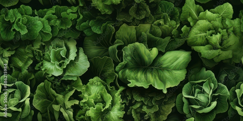 Lettuce wallpaper vegetable seamless pattern texture Stock Illustration