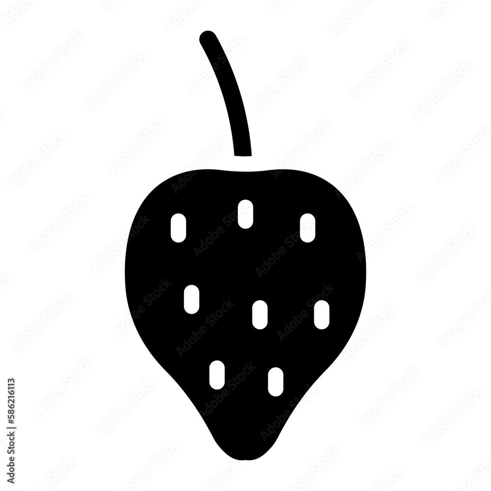 Fototapeta premium strawberry glyph 